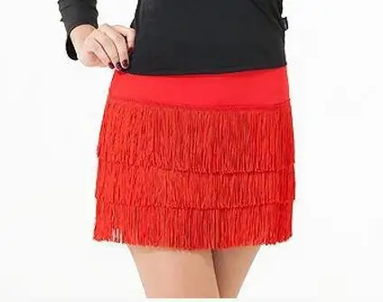 New Latin Dance Skirt Women's Half-length Tassel Short Performance Costume Adult Practice Children's Training Competition Suit