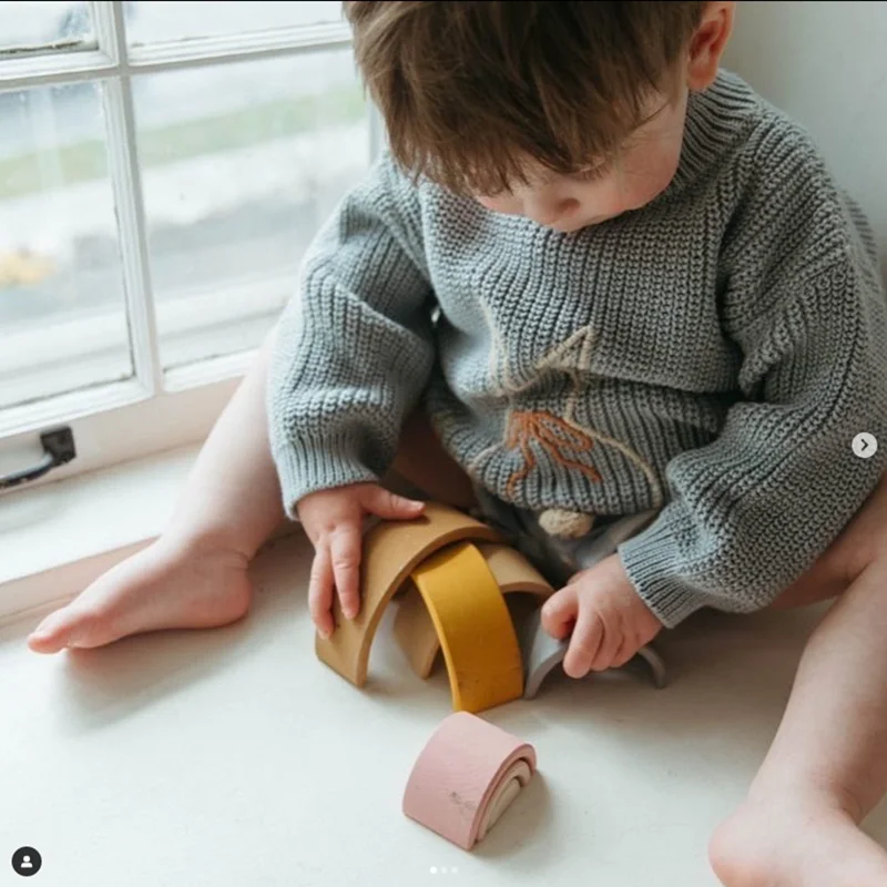 Kids Rabbit Sweater Oversized Cotton Bunny Sweatershirt Pullover Jumper Cute Children Outfits