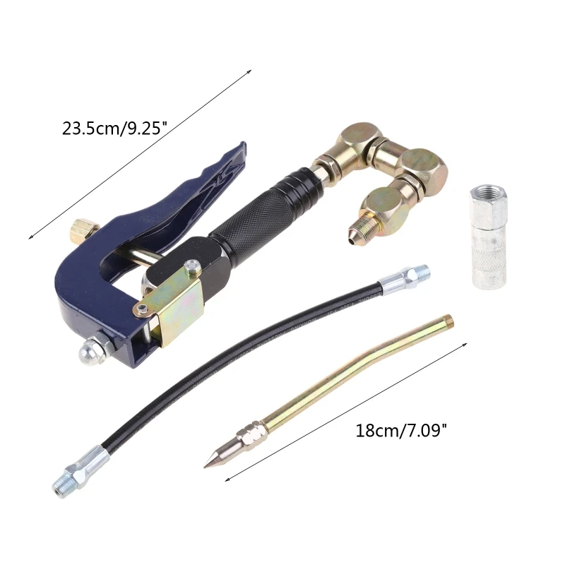 Imagem -06 - Pistola Graxa Pneumática Prática Injetor Pressão Graxa Anticorrosão Liga Alumínio Tubo Tupe Mangueira ar