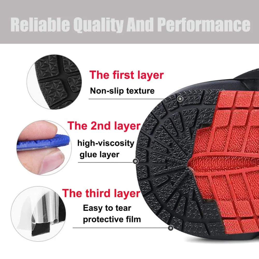 2Pcs Wear-resistant Outsole Insoles for Shoes Repair Anti-Slip SelfAdhesive Sole Protector Sticker Sneaker Heel Rubber Shoe Pads