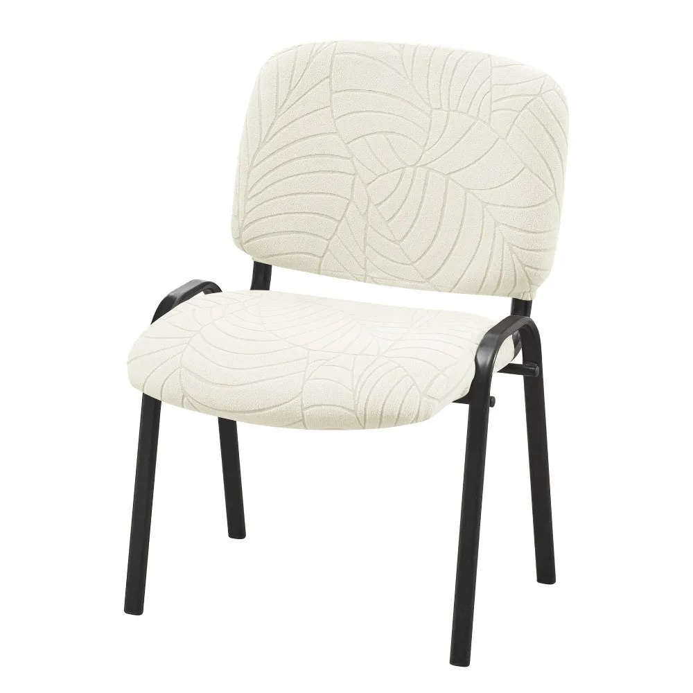 2-Pcs Separated Jacquard Chair Slipcover Soft Textured Fabric Raised Jacquard Weave Raised Fabric Chair Protector
