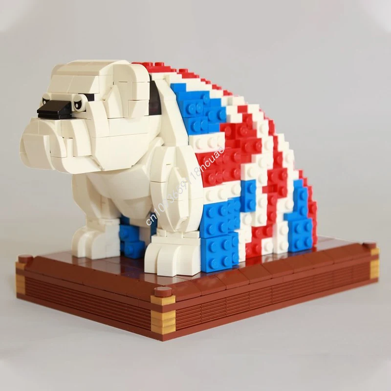 

843 шт. MOC Джек Бульдог Строительные блоки Рождественский подарок Праздничная тематическая ограниченная серия Лучшие идеи на день рождения для детей