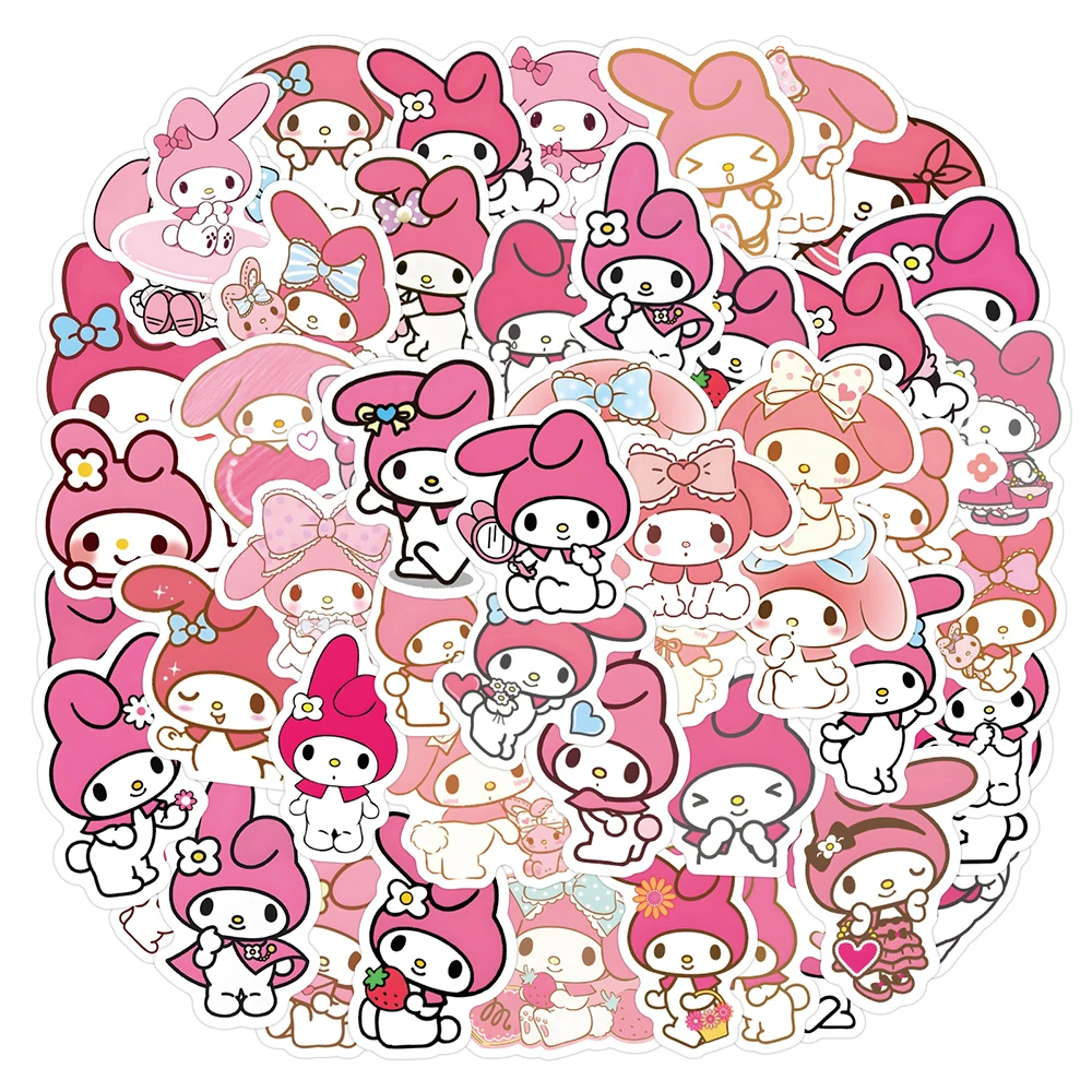 10/30/60 Stuks Schattige Sanrio Anime Mijn Melodie Stickers Kawaii Cartoon Kids Stickers Speelgoed Telefoon Briefpapier Koffer Grappige Graffiti Sticker