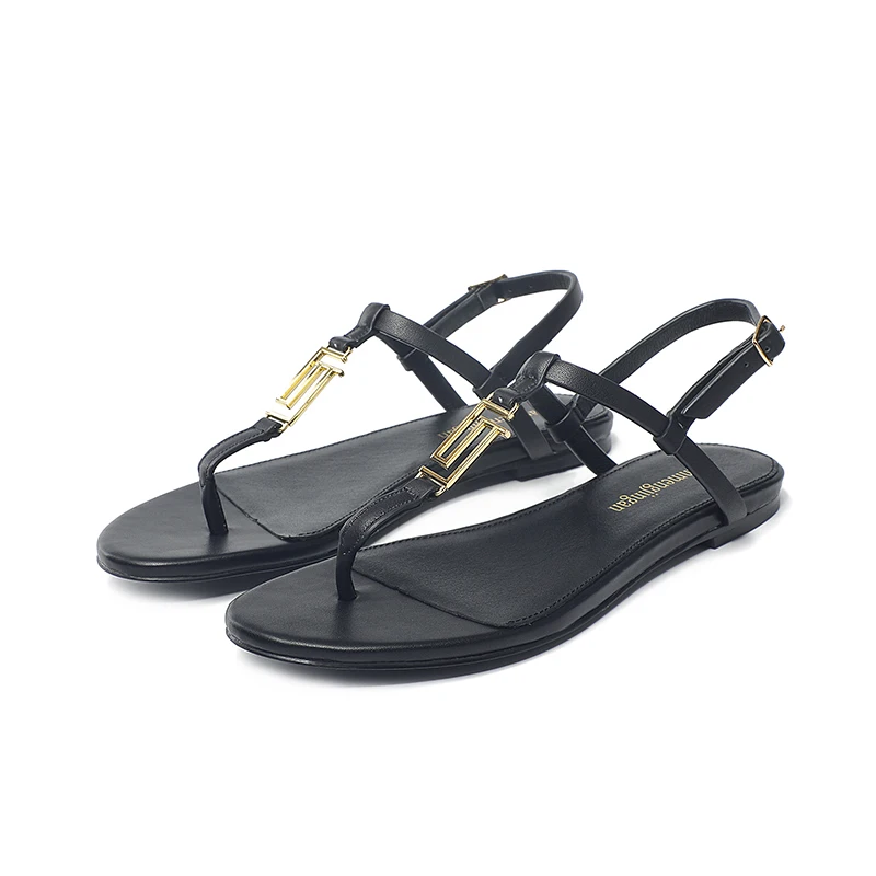 Nowe letnie klapki damskie Sandały damskie Flip Flop Płaskie sandały Casual Comfort Sandały plażowe z odkrytymi palcami Sandały damskie na niskim