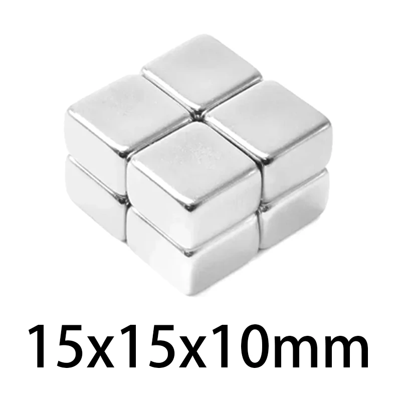 2/5/10/15/20/30PCS 15x15x10mm Strong Powerful Magnet N35 Block Rectangular Neodymium Magnet 15mm x 15mm x 10mm Permanent Magnets