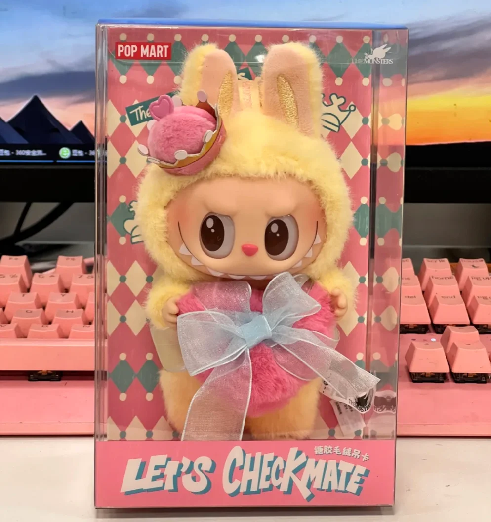 

100% подлинная POP MART The Monsters Labubu Let’s Checkmate Series Queen, виниловая коллекционная игрушка, фигурка куклы, подарок, кулон, декор