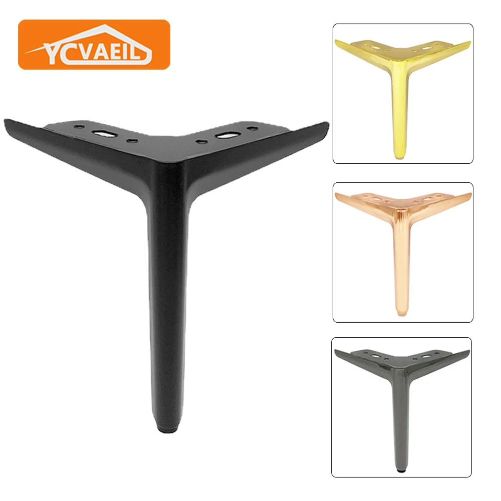 4Pcs/Set Metal Furniture Legs Height 15cm Support Legs for Replacement Sofa TV Coffee Table Desk Dresser Bathroom Cabinet Legs