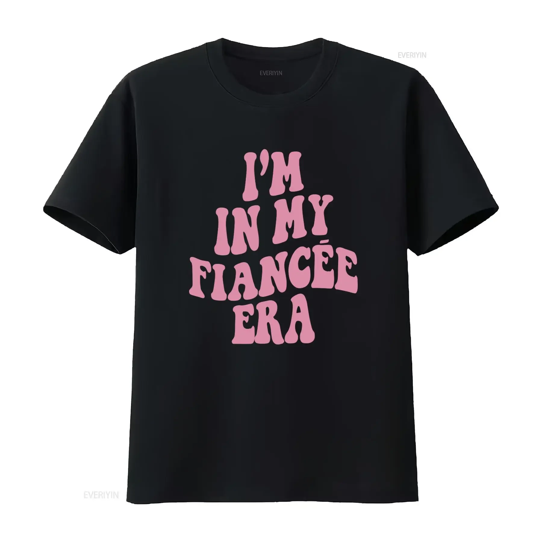 I'M In My Fiancee Era T Shirt Retro Bride To Be Groovy Bachelorette Party Engagement  vintage Washed Comfortable Casual