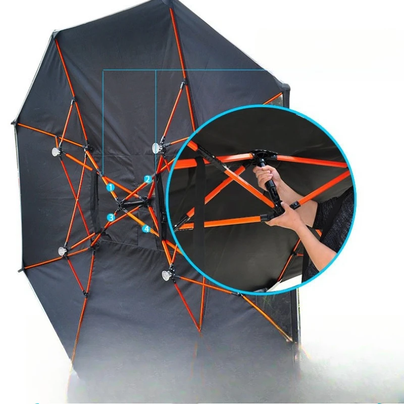 Coach car parasol, driving school anti-wind umbrella, roof awning, car parasol, sun protection and rain protection
