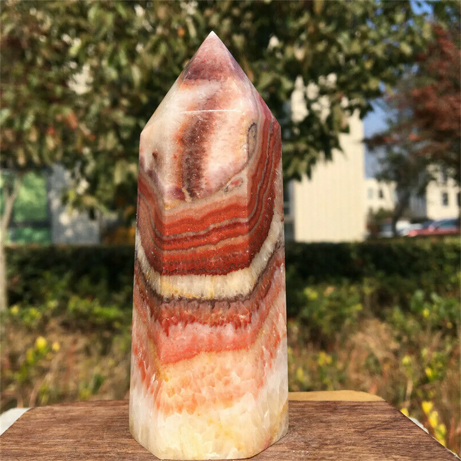 Magic Natural Pork Pillar Quartz Crystal Tower Healing Home Office Decoration Pieces Reiki Healing