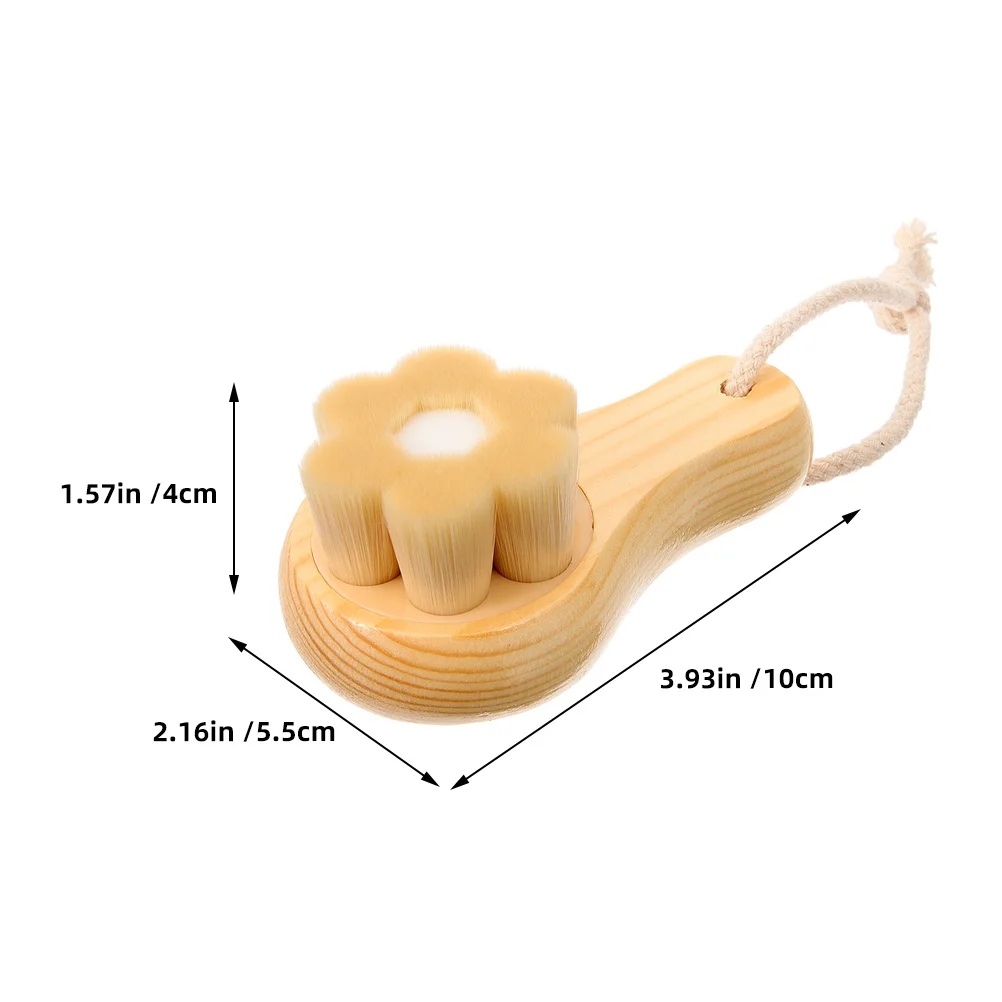 2Pcs Manual Face Cleansing Brush Soft Bristles Multifunctional Design Blackhead Removal Gentle Skin Care Tool Face Dry Brush