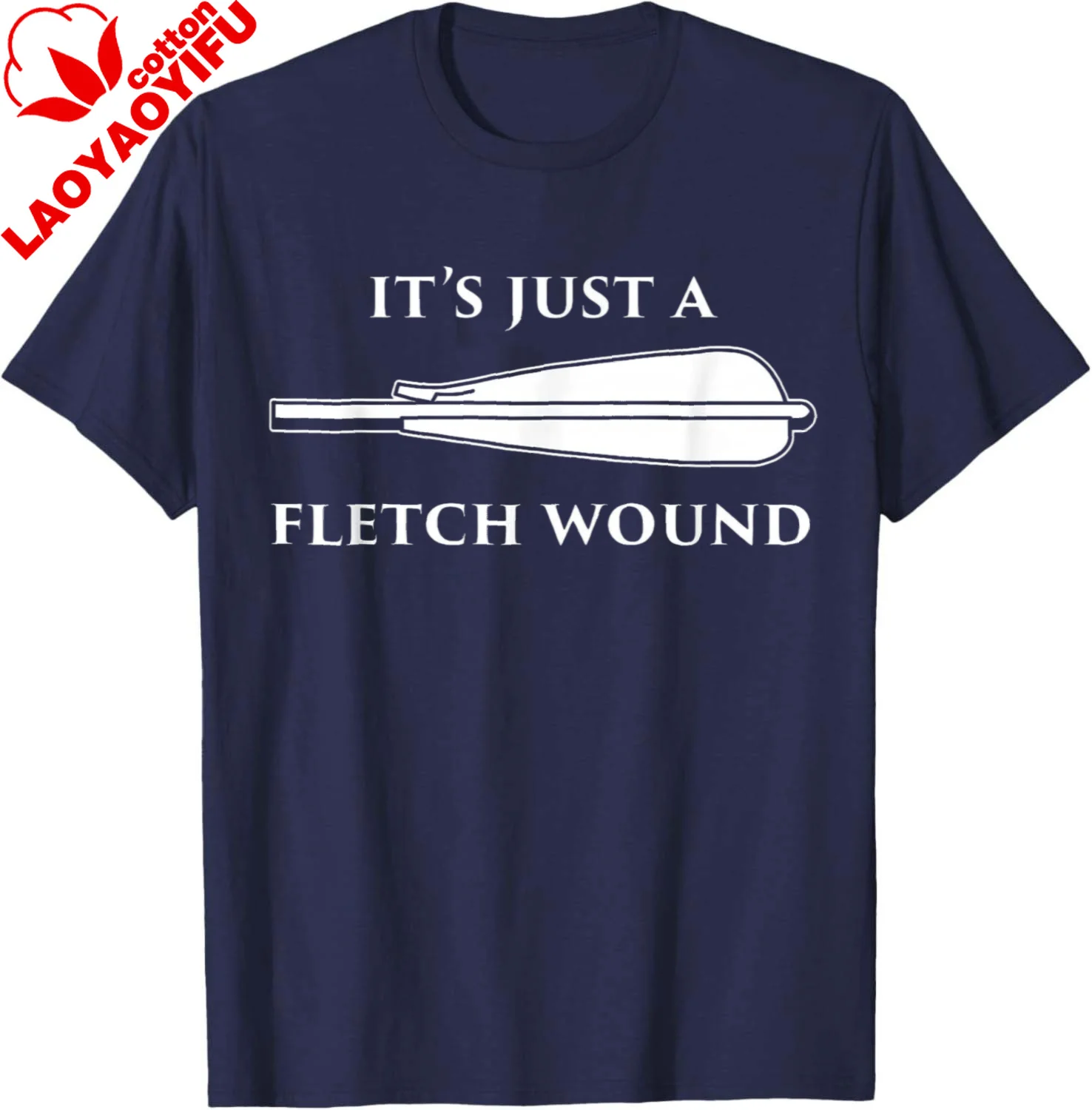 Its Just A Fletch Wound Archery Humor Arrow Quote Archer T-Shirt Gifts for Men Mens Fashion Cotton Graphic T Shirts