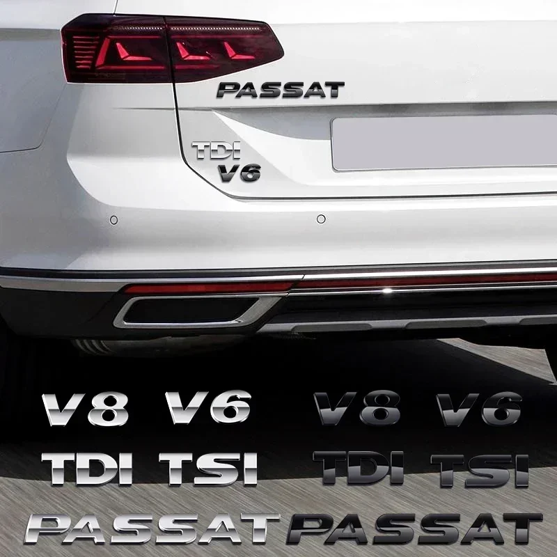 

1 шт. хромированный 3D-эмблема из АБС-пластика с надписью TSI TDI V6 V8 для задней части автомобиля, багажника, боковой части кузова, крыла, для Volkswagen B5 B6 B7