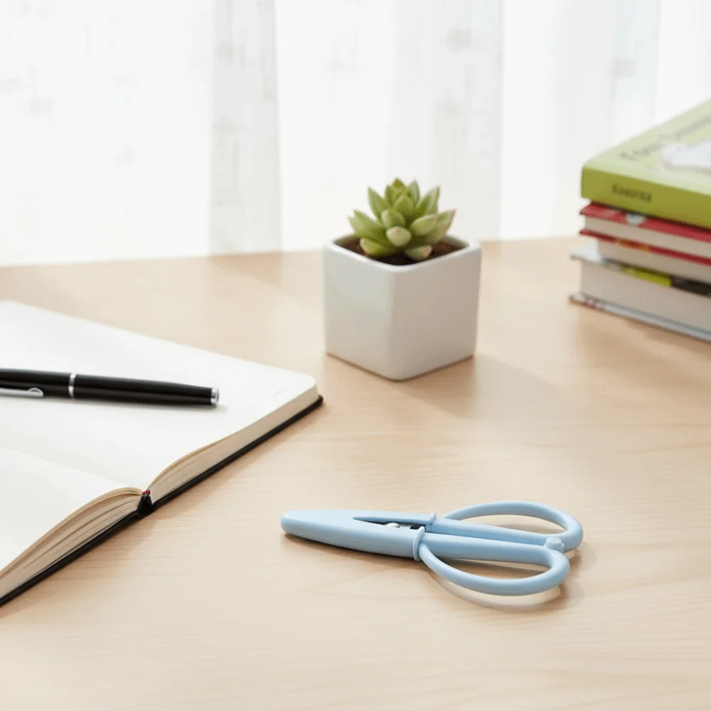 Mini Small Sharp Scissors Silicone Soft Handle with Cover Tiny Detail Scissor Portable Stainless Steel Craft Scissors