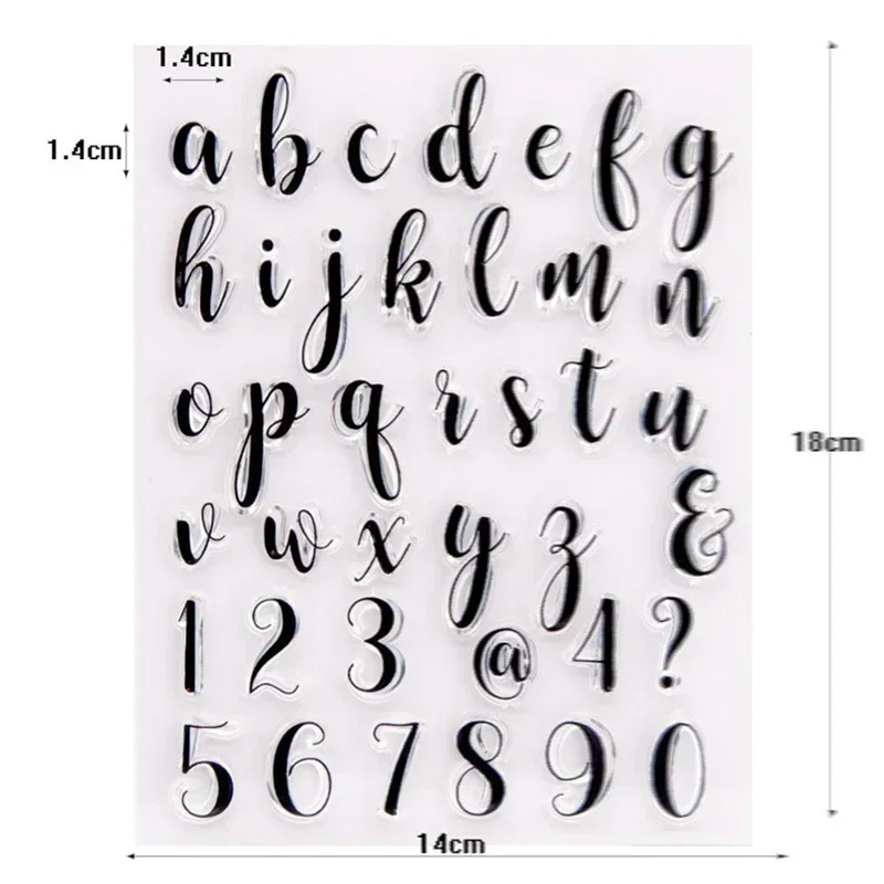 Clear Stamps, Vintage Letter and Number Transprent Rubber Stamp for DIY Craft Card Making Happy Planner Scrapbooking Supplies