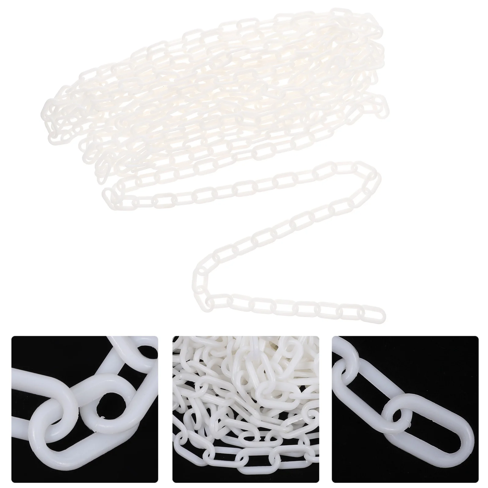 

Warning Chain Pet Road Safety Fence Barrier Plastic Crowd Control Barriers Caution Security Links White