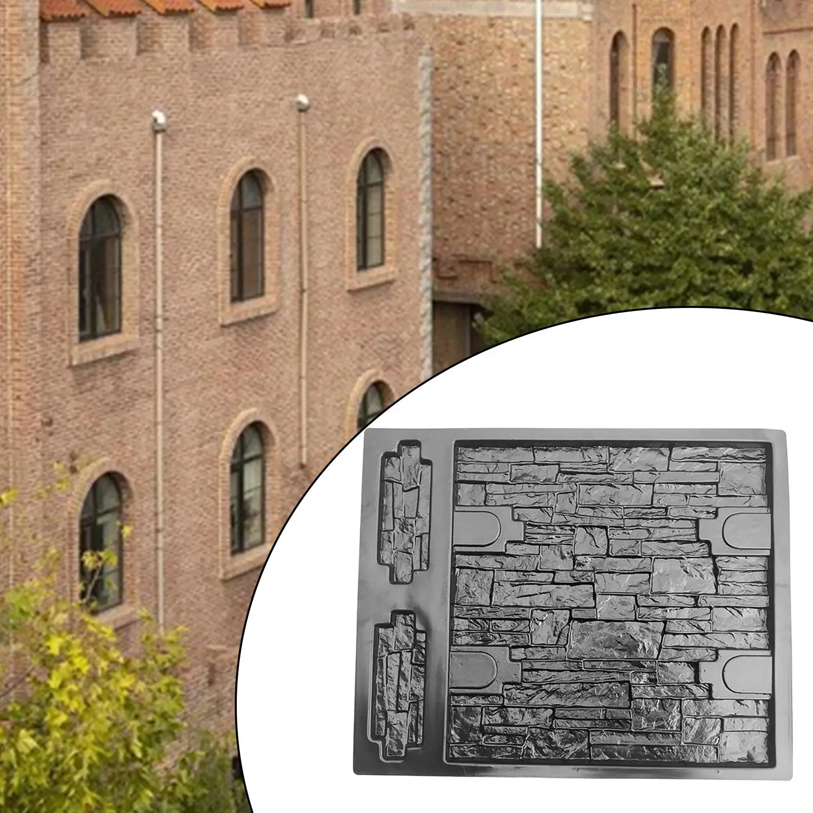 Wall Concrete Molds 3D Retro Style ABS Plastic Plaster Brick Tile Cement Maker Durable Stone Pattern for DIY Home Garden Decor