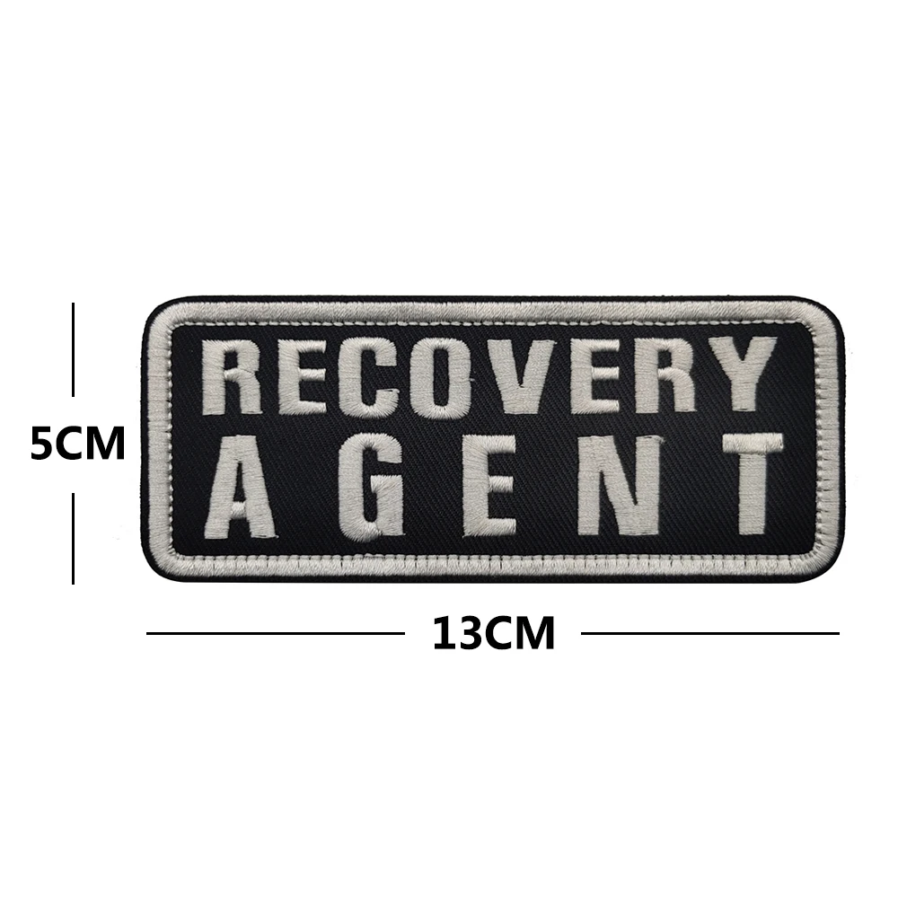 وكيل ضابط الأمن المسلحة المطرزة رقعة كبيرة التكتيكية سترة ظهره هوك شارة شارة للملابس الموحدة #6