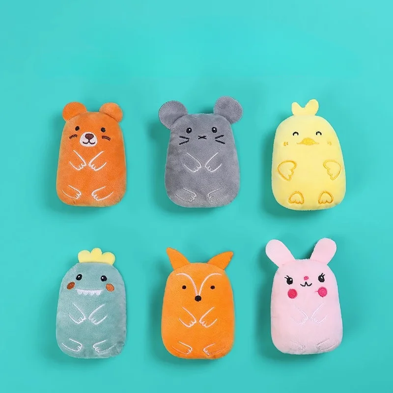 Cat Toy Mouse Fox Dinosaur Cute Shape Plush Soundmaking Toy Teeth Cleaning Teeth Toy Cat Toys Interactive Pet Products