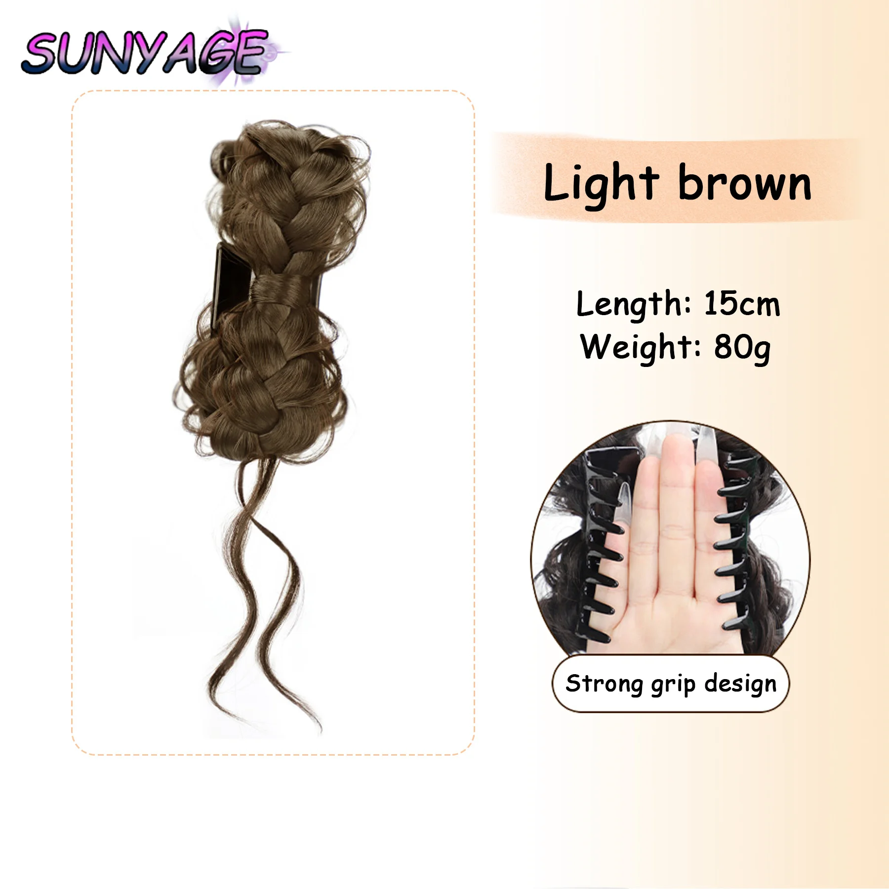 SUNYAGE-Lazo sintético de dragón para mujer, Clip de garra de barba, estilo de moda, bolso para el cabello, Clip para peluca, accesorios para el cabello