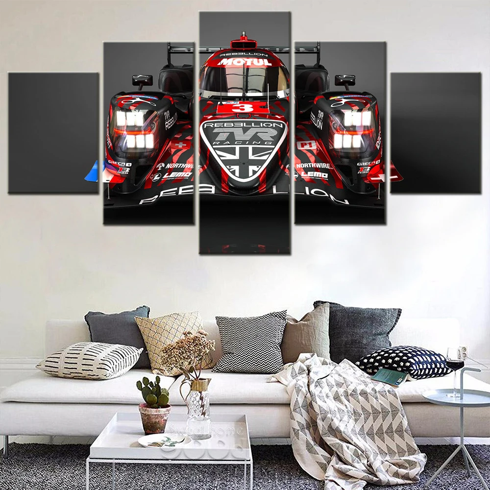 Racing Car Rebellion Wall Decor Painting R13 Endurance Art Canvas Print Living Room Pictures Home Decoration Framed 5 Pcs