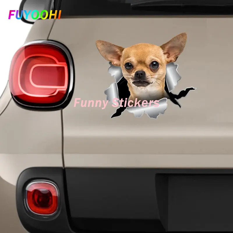 

FUYOOHI Funny Sticker Car Sticker Chihuahua Dog Pet Animal Waterproof Vinyl Decal Car Accessories Decor Pegatinas Para Coche