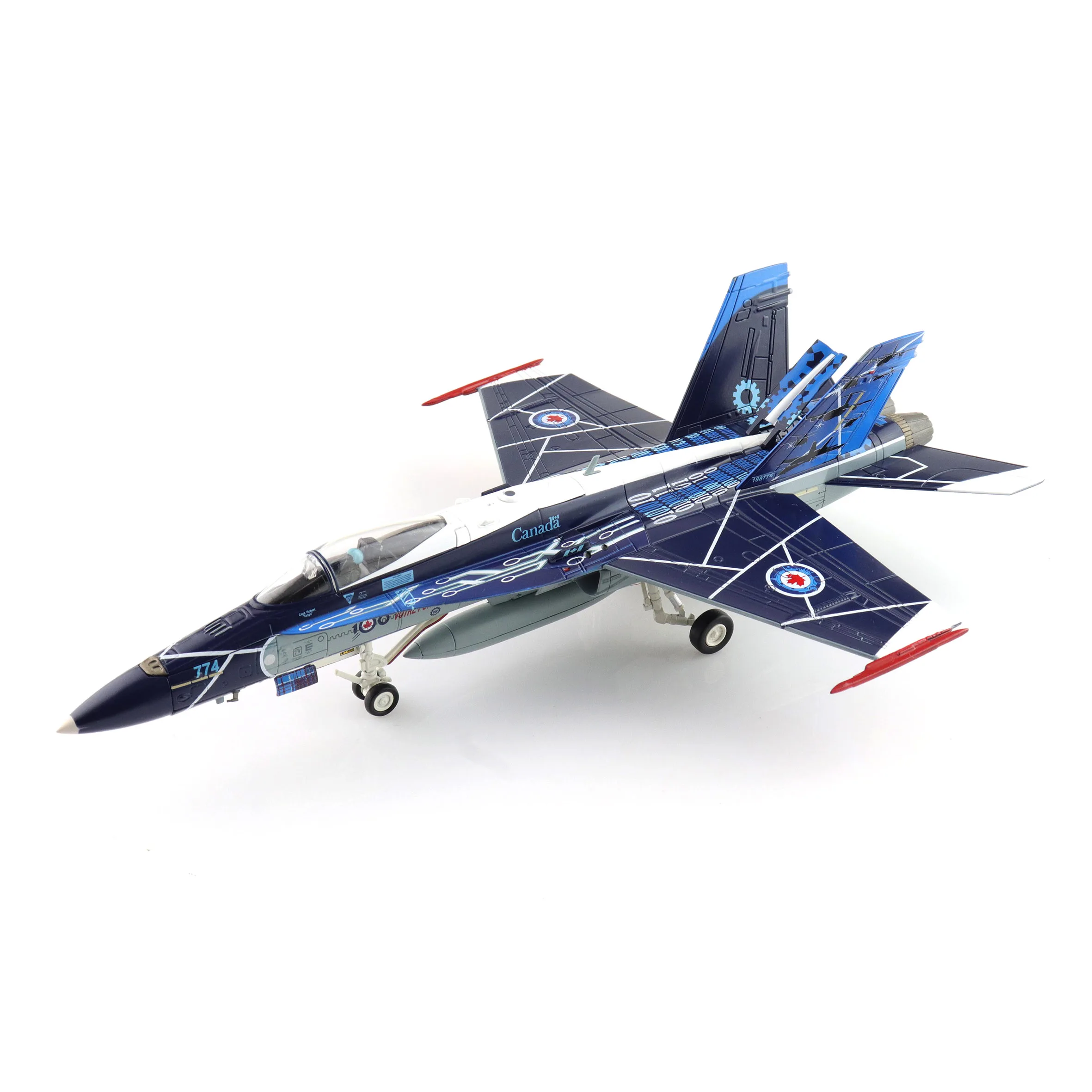 

HA3589 1/72 F-18 fighter model CF-188 Canadian "Centennial Commemorative Coating" Alloy Collection Model