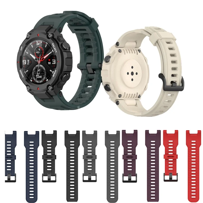 

Сменный силиконовый ремешок для браслета Xiaomi Amazfit T-REX Pro, мягкий спортивный ремешок на запястье