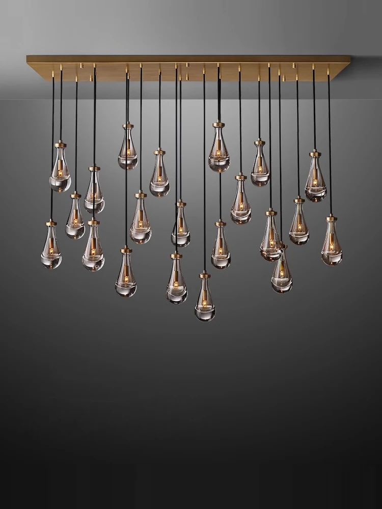

Retro American Vintage Brass Black Chrome Ceiling Chandelier Lighting Lustre Suspension Luminaire Lampen For Living Room