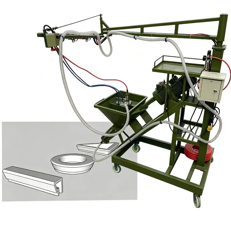 4.5m GRC Spraying Machine GRC/GRG Production Mortar Spraying Machine Glass Fiber Sprayer Diesel GRC Pump for Construction Site