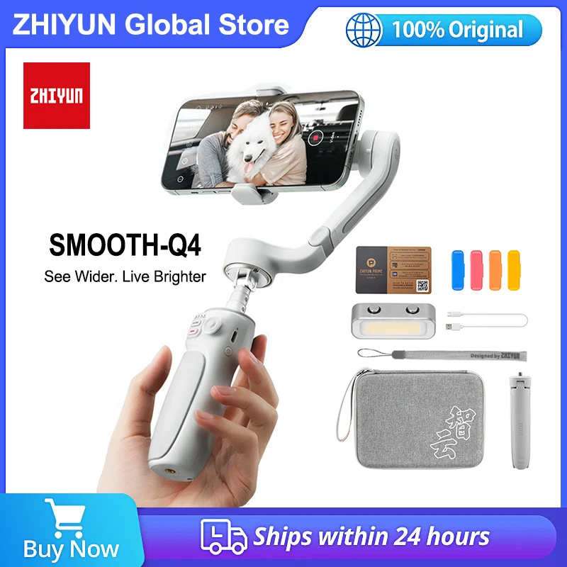 

Zhiyun Smooth Q4 3-Axis Smartphone Gimbal Stabilizer for iPhone 15 14 13 12 PRO MAX Android Samsung Galaxy Xiaomi Huawei OnePlus