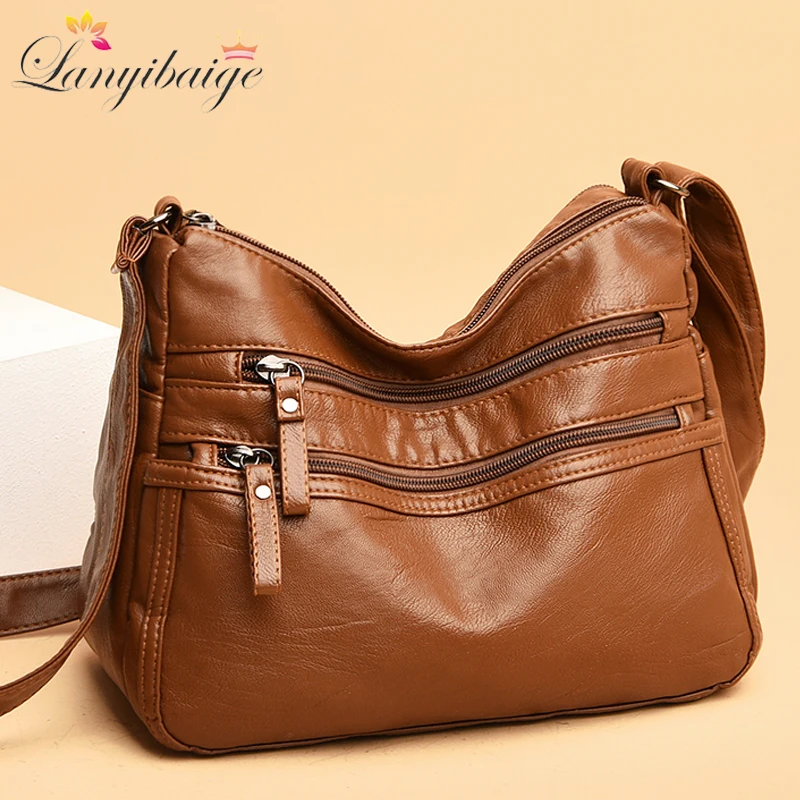 2024 High Quality Soft Leather Bolsa Luxury Ladies Hand Bags Female Crossbody Bags for Women Shoulder Messenger Bags Sac a Main