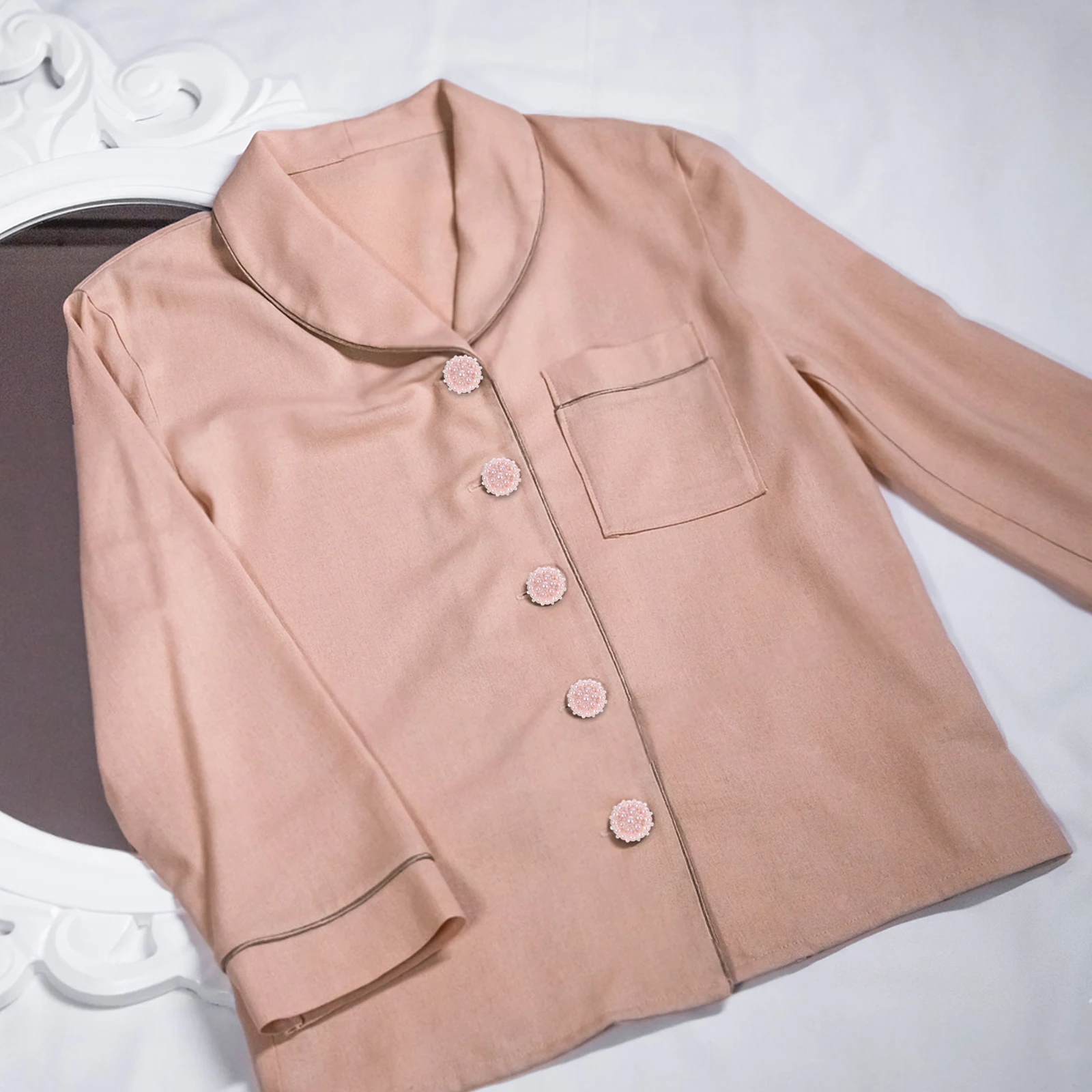 

4Pcs Pearl Buttons Mini Plastic Decorative Sewing Buttons for Coat Replacement Sweater Dressmaking DIY Sewing Supplies Fashion