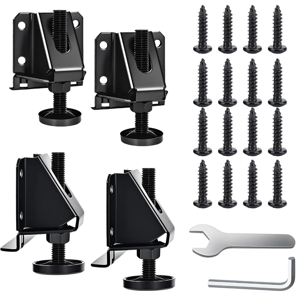 

Heavy Duty Leveling Feet, 4 Pack Adjustable Furniture Levelers with 1320LB Capacity, 2 Height Adjustment, No-Flip Furniture Inst