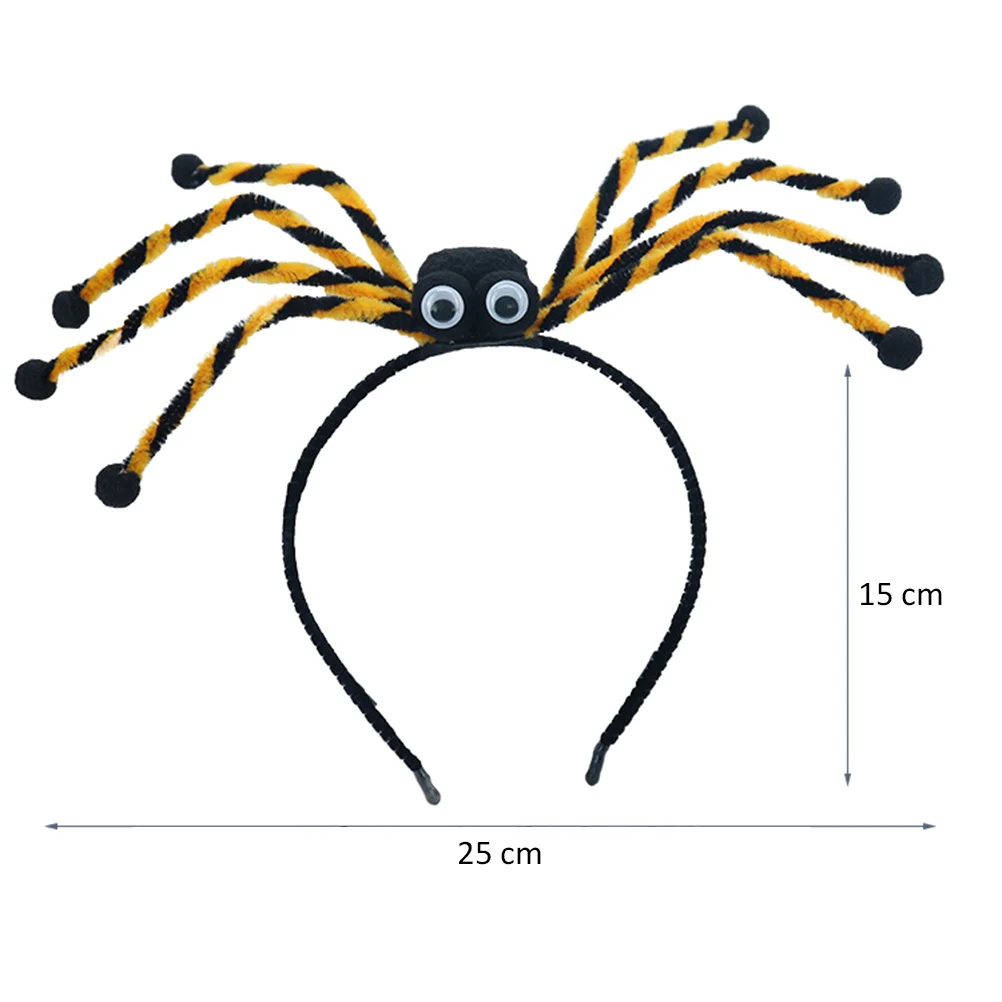 Opaska z pająkami Uniwersalny rozmiar Lekka ozdoba do włosów na Halloween, imprezę kostiumową, dla kobiet i dziewcząt, dekoracja do cosplayu