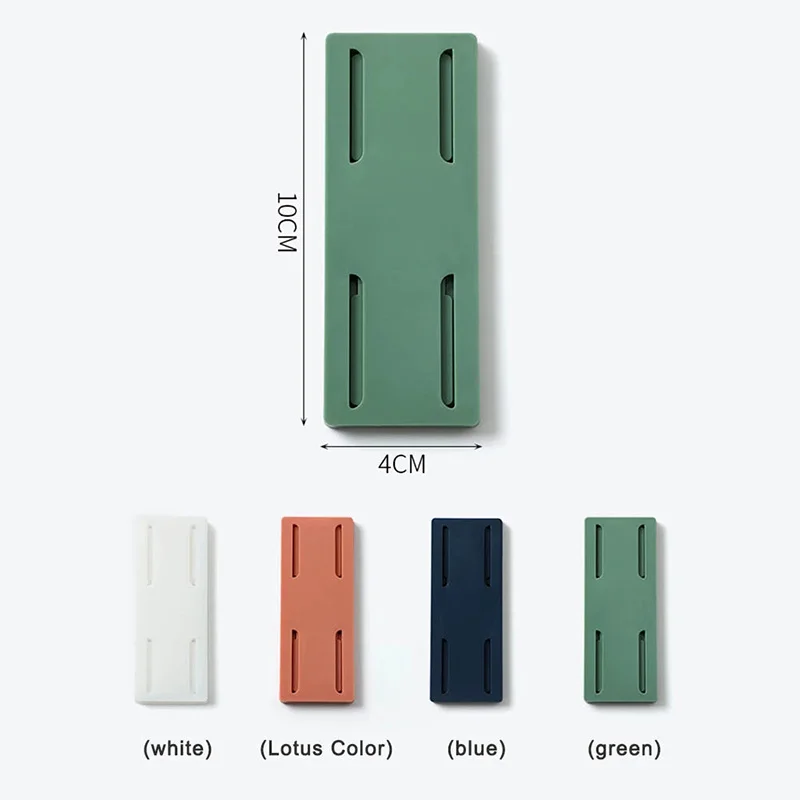 3pcs Wall-Mounted Plug Fixer Sticker Punch-free Home Self-Adhesive Socket Fixer Cable Wire Organizer Seamless Power Strip Holder