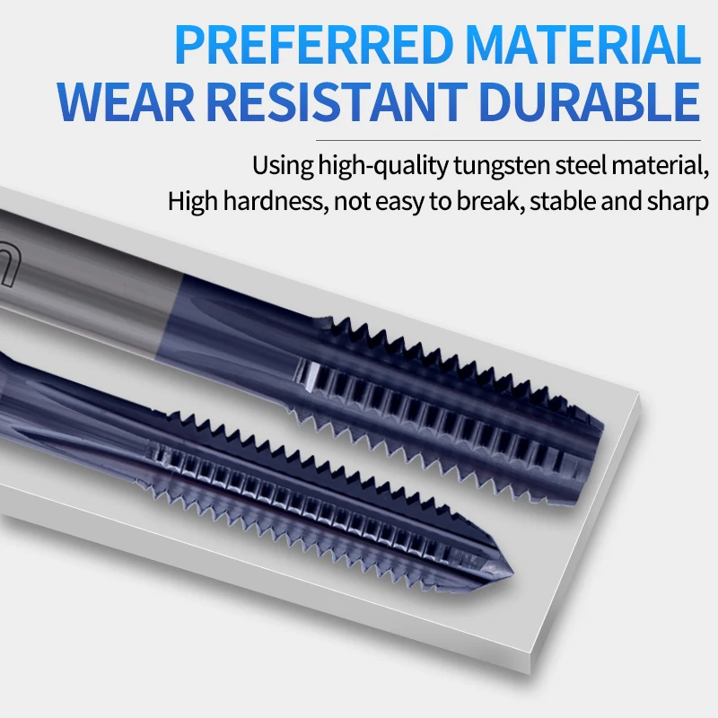 UT TAP Carbide Tungsten Steel JIS Standard Straight Fluted Tap UNC UNF 4-40 6-32 Machine Screw Thread Taps For HRC 55° - 62°