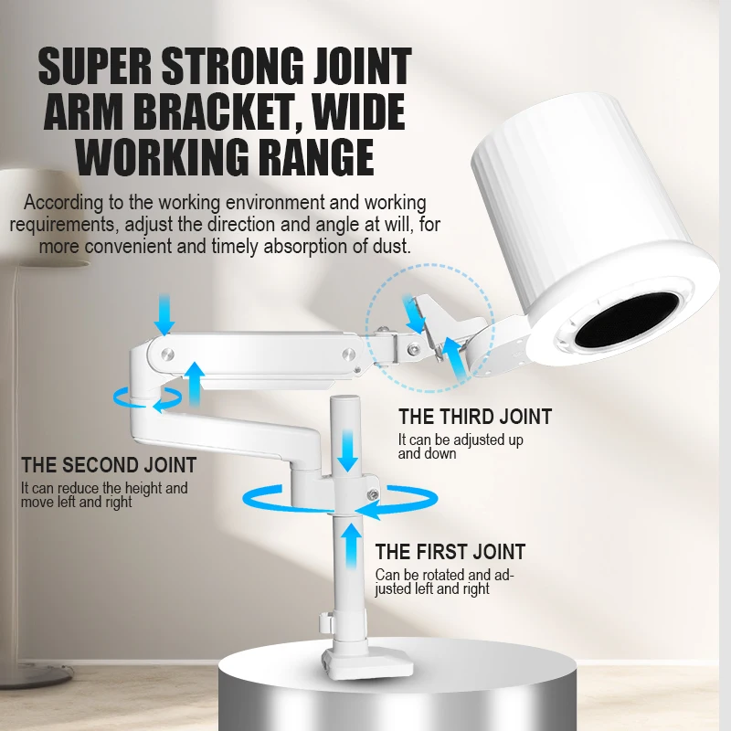 STLFNew Design Top Suction Desktop Nail Art Vacuum Cleaner Professional Pedicure Nail Dust Collector for Nail Salon