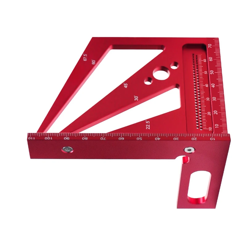 Goniometro con righello quadrato da 22.5/30/45/60/67.5/90 gradi, righello di misurazione 3D Multi-angolo, lavorazione del carpentiere in legno