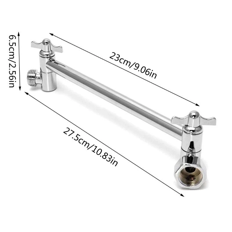 G92C Upgrades Shower Head Stand Flexible Shower Arm Extension Practical Shower Head Mount Extendable Shower Arm for Bathroom