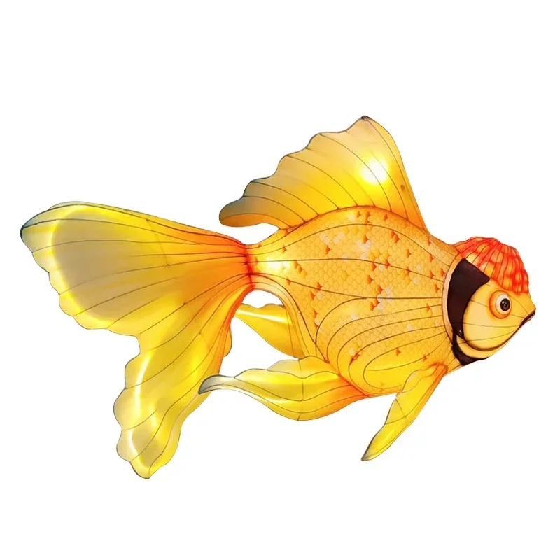 Chinese style classical traditional cloth silk lantern special-shaped sculpture fish lantern