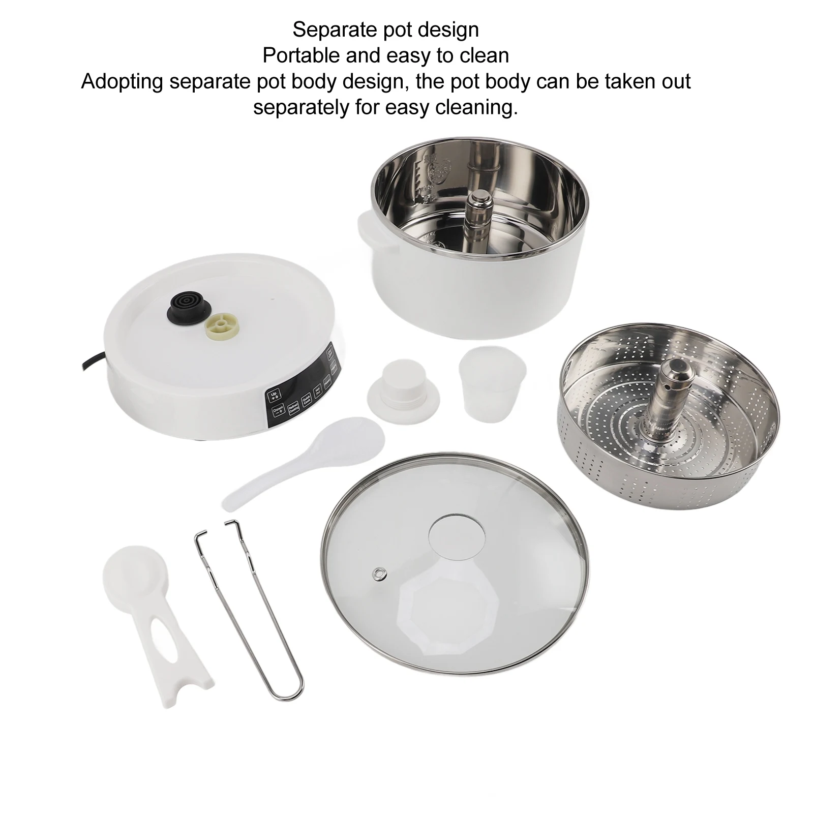 110V ryżowar 4L do usuwania cukru szybkie gotowanie 12 godzin rezerwacji czasowej elektryczne urządzenie do gotowania ryżu ryżowar do gotowania na parze zupy ryżu