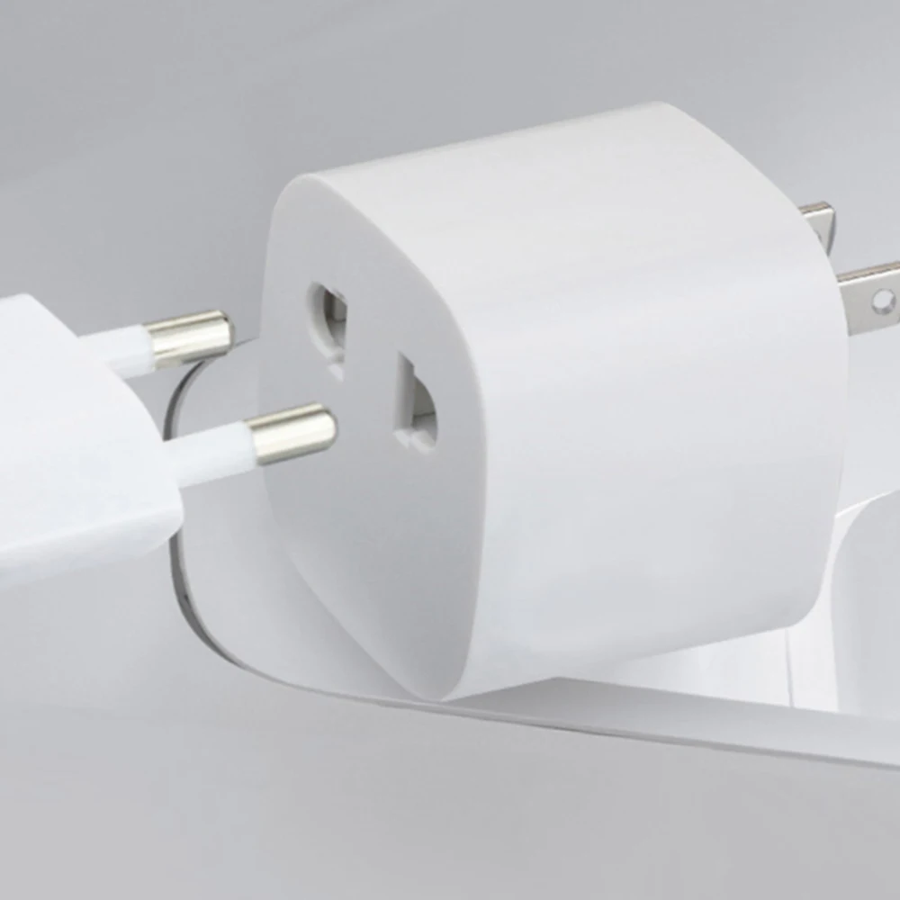 

Преобразователь вилки из ЕС в США, зарядное устройство для быстрой зарядки для электроприборов 2500 Вт, огнестойкая электрическая розетка переменного тока для ПК