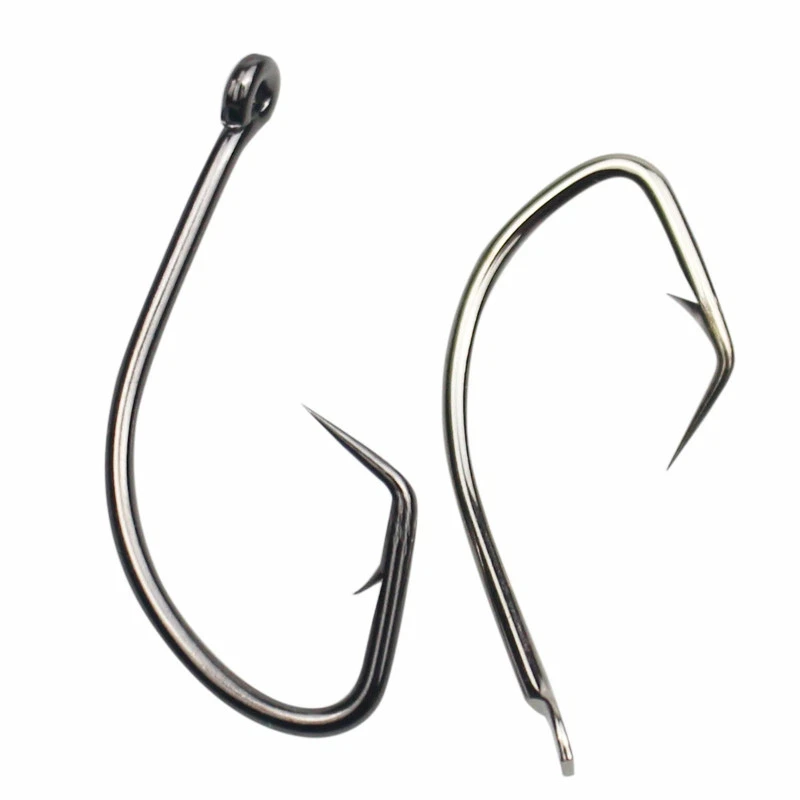 

200pcs Soft Shelled Turtle String Hooks Reverse Offset Design Catfish Eel Hooks Yellow Catfish Snakehead Freshwater Fishing Hook