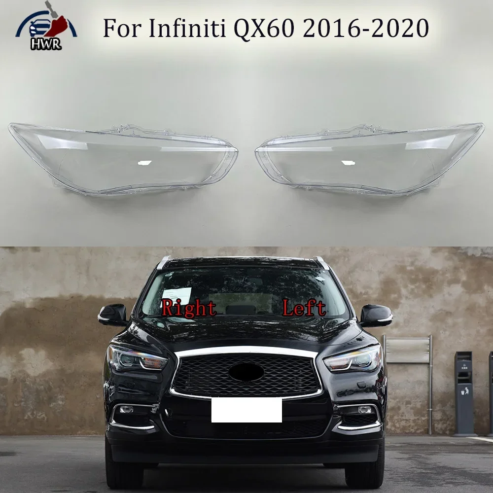 

Transparent Headlight Shell Clear Lens Cover Plexiglass Replace Original Lampshade For Infiniti QX60 2016 2017 2018 2019 2020