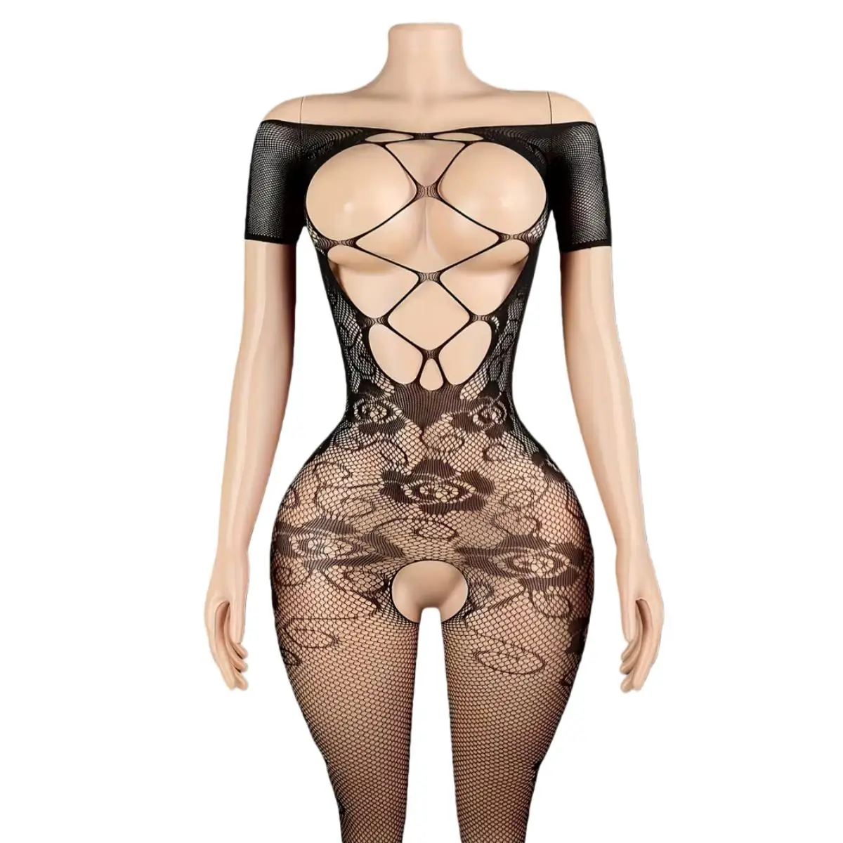 

Нижнее белье с короткими рукавами и открытой промежностью, ажурное нижнее белье в сеточку, сексуальное нижнее белье с вырезами, женские эротические платья для кукол