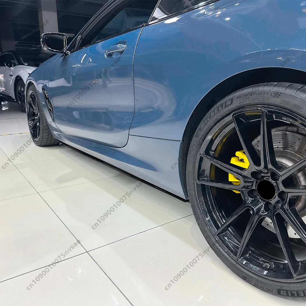 

For BMW 8 Series Coupe G14 G15 M Sport 2019+ MP Style Car Side Skirt Splitters Trim Extension Set Rocker Panels Body Kits Tuning
