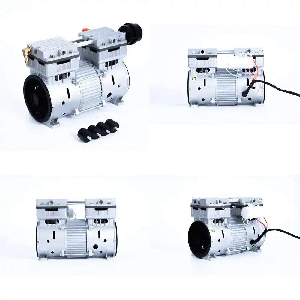 

No Noise No Oil Pump 750W 1 220V AC Power Oilless air Compressor Pump High Pumping Speed Hard Coating Cylinder