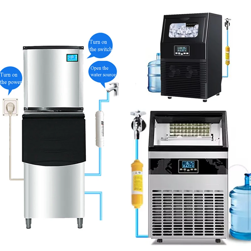 500 kg Ice hine Factory Modular Big Capacity High Quality Clean Cube Ice Maker hine with Water Cooling