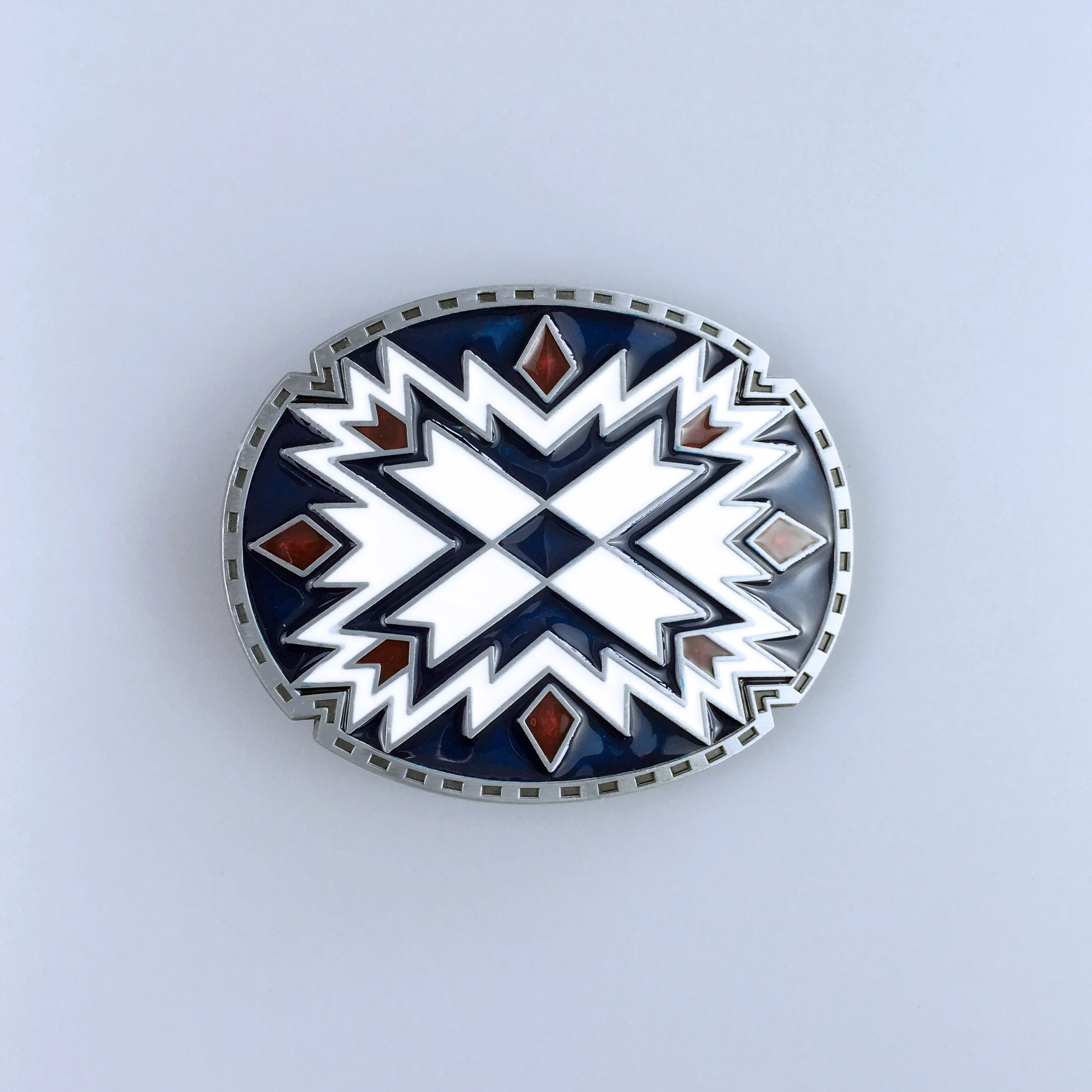 Vintage American Southwest Cross Oval Belt Buckle Hebilla BUCKLE-WT117